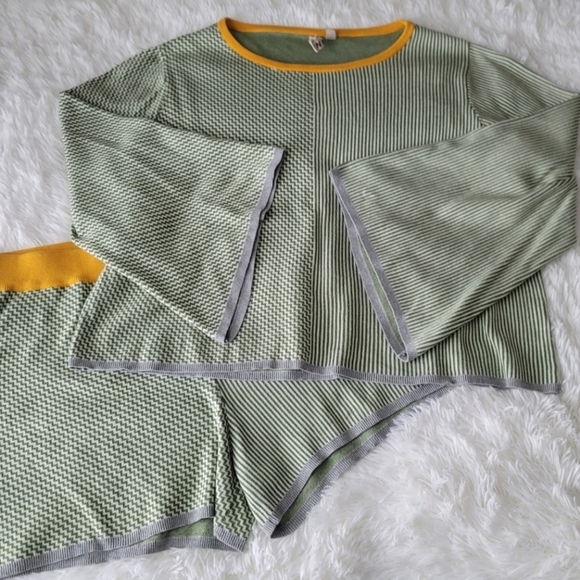 Dolan by Anthropologie Colorblock Chevron and Striped Lounge Set - Picture 2 of 11